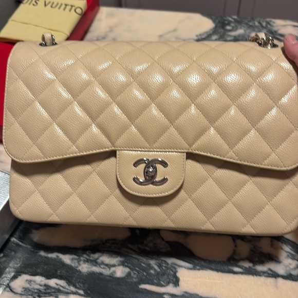 BNWT CHANEL DOUBLE FLAP  Light Beige #20389417 - Picture 13 of 16